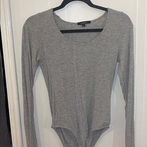 Grey long sleeve body suit